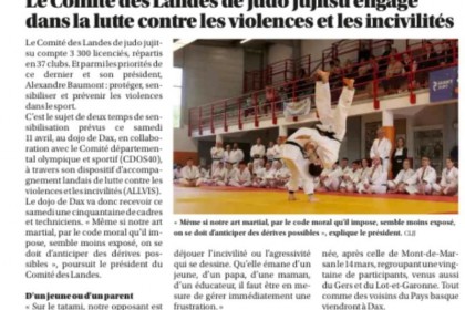 Sensibilisation aux violences dans le sport (seconde partie)- avril 2026